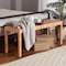 Baxton Studio Abelia Modern Bohemian Natural Rattan and Mahogany Wood Long Accent Bench 229-13148-ZORO - alternate 5